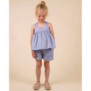 NEW EARLY SUNDAY romy embroidered hearts blouse in summer sky